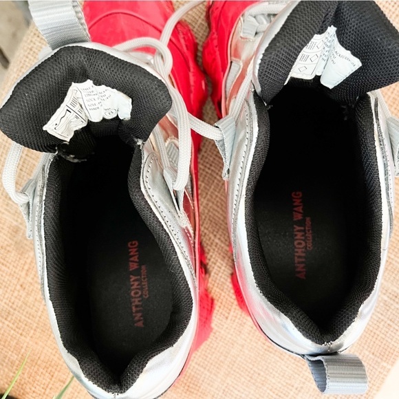 Anthony Wang BlackBerry-04 ColorBlock Wedge Platform Sneakers Size 8 - Picture 10 of 13